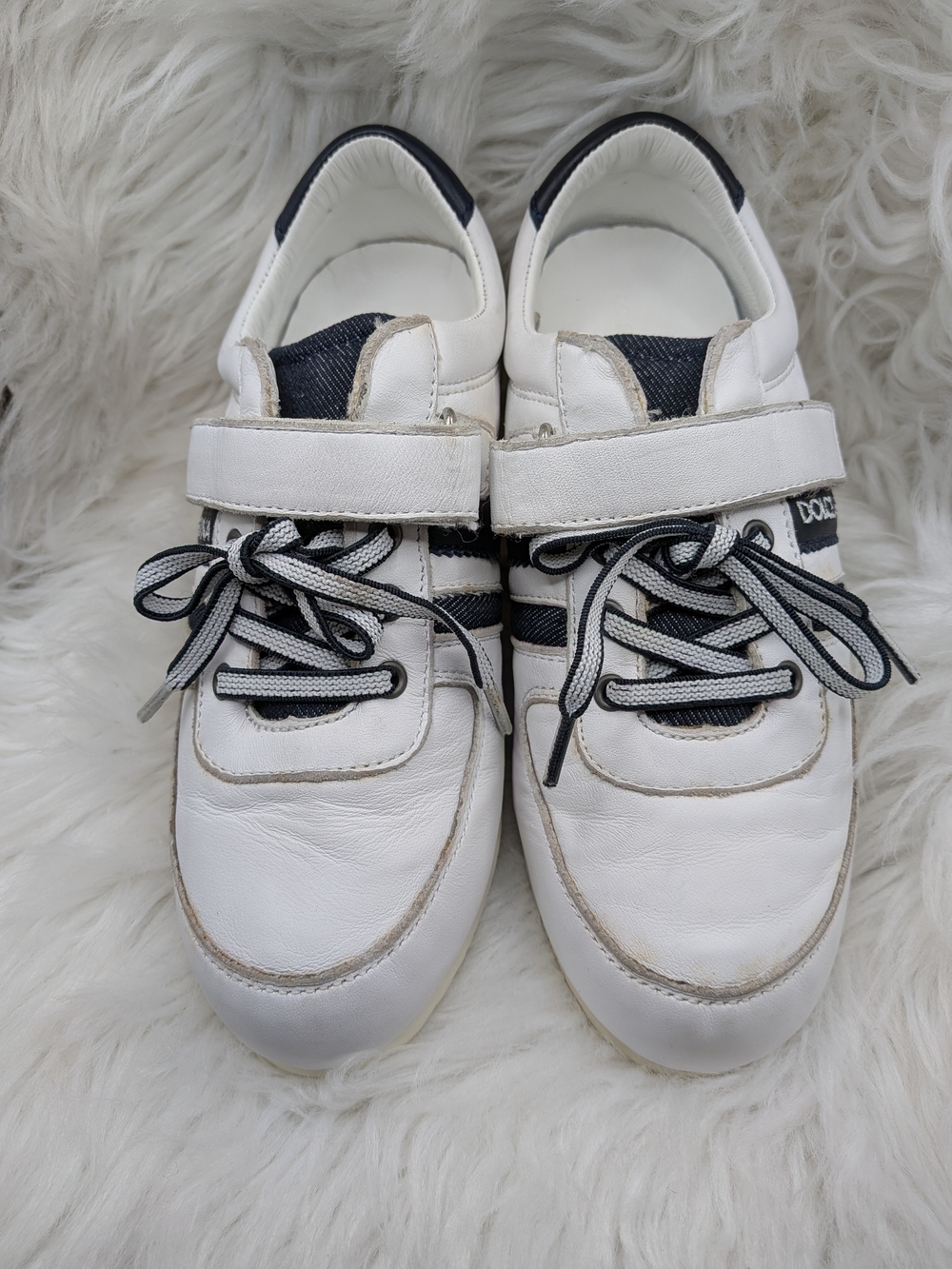 Dolce & Gabbana Boys' White Leather Sneakers | EU 33 | US 1.5
